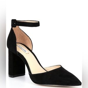 COPY - Alex Marie Genevie Suede Black Block Heel Pumps 7.5